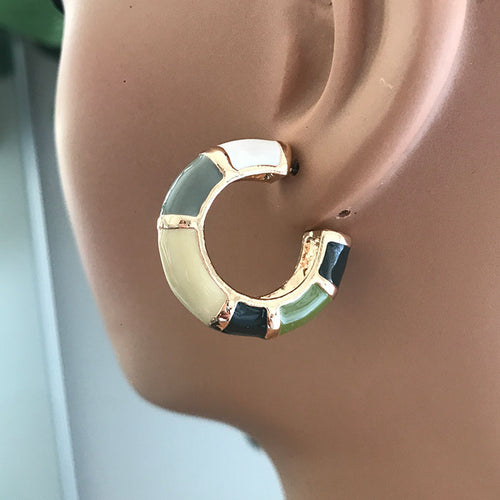 Ceramic Crescent Earrings (more colors)